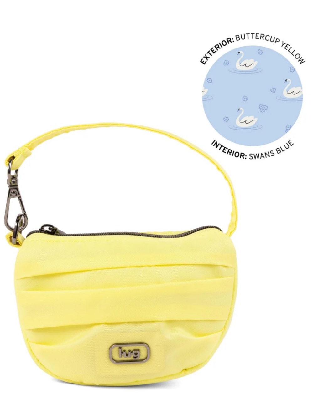 Lug Disco Pleated Pouch Buttercup Yellow